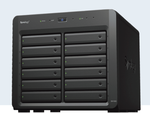 Synology DX1222 storage drive enclosure HDD/SSD enclosure Black 2.5/3.5"