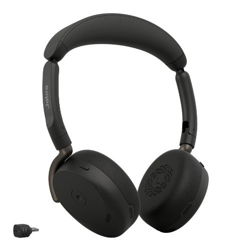 Jabra Evolve3 65 Flex MS - USB-C with Dongle - Black (Wireless Charging Pad)