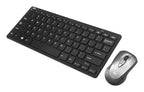 Adesso WKB-5100CB keyboard Mouse included Home/Office RF Wireless QWERTY US English Black, Silver