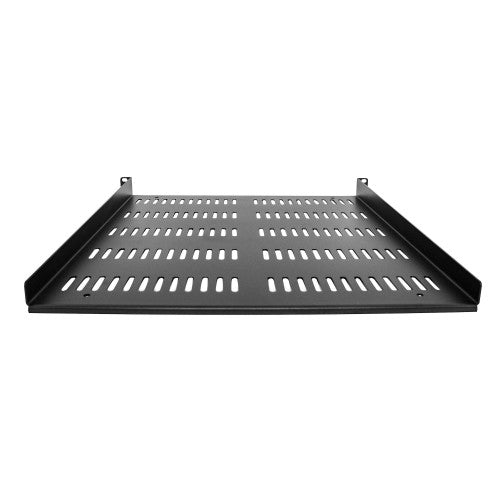StarTech.com 1U Server Rack Shelf - Universal Vented Rack Mount Cantilever Tray for 19" Network Equipment Rack & Cabinet - Durable Design - Weight Capacity 55lb/25kg - 20" Deep Shelf, Black