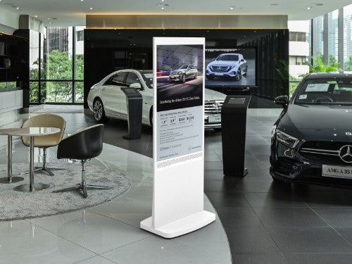 Allsee Technologies L50HD9W Signage Display Totem design 127 cm (50") LCD Wi-Fi 450 cd/m² Full HD White Built-in processor Android 7.1 24/7
