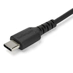 StarTech.com 3ft (1m) USB-A to USB-C Fast Charging Cable, Rugged, Charge & Sync, 3A, USB 2.0, Black TPE Jacket and Aramid Fiber - USB Charging Cord