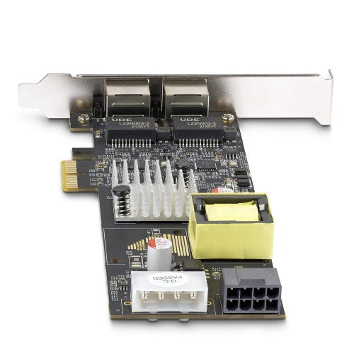 StarTech.com 2-Port 2.5Gbps NBASE-T PoE Network Card, Dual Intel I225-V, 802.3af/at PoE+ Multi-Gigabit NIC, PCI Express Server LAN Card, LP4/8-Pin PCIe-Powered