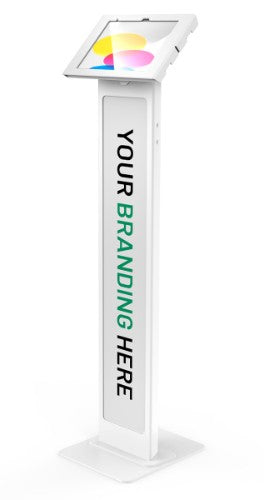 Compulocks iPad 10th-11th (A16) Gen, Apex Enclosure Brandable Floor Stand - White