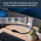 StarTech.com USB C to DisplayPort Adapter with Power Delivery - 4K 60Hz HBR2 - USB Type-C to DP 1.2 Monitor Video Converter w/ Charging - 60W PD Pass-Through - Thunderbolt 3 Compatible