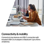 HP Poly Voyager Focus 2 USB-C-C Headset +USB-C/A Adapter