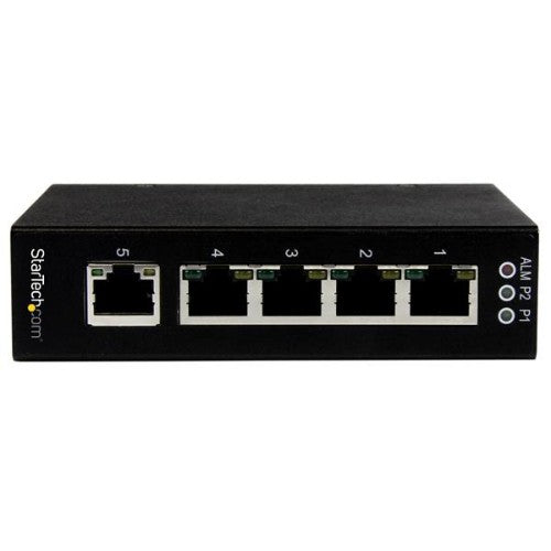 StarTech.com 5 Port Unmanaged Industrial Gigabit Ethernet Switch - DIN Rail / Wall-Mountable