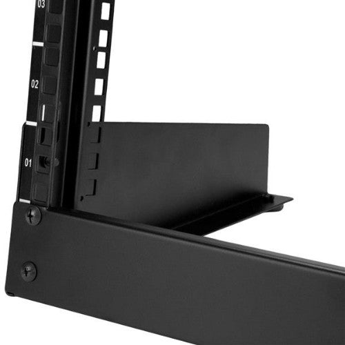 StarTech.com 2-Post 8U Desktop Server Rack, Small Open Frame 19in Computer Rack, Compact Network Rack for AV / Studio / Data / IT Equipment - Free Standing Two-Post Home/Office Rack