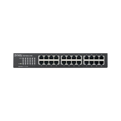 Zyxel GS1100-24E Unmanaged Gigabit Ethernet (10/100/1000) Black