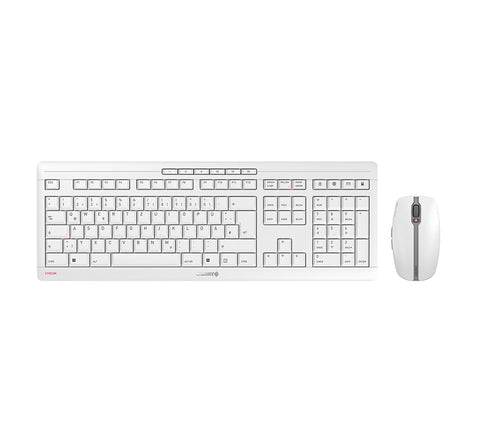 CHERRY Stream Desktop keyboard Mouse included Office RF Wireless QWERTZ German White