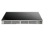 D-Link 48 x 10/100/1000BASE-T PoE ports (370W budget) Layer 3 Stackable Managed Gigabit Switch