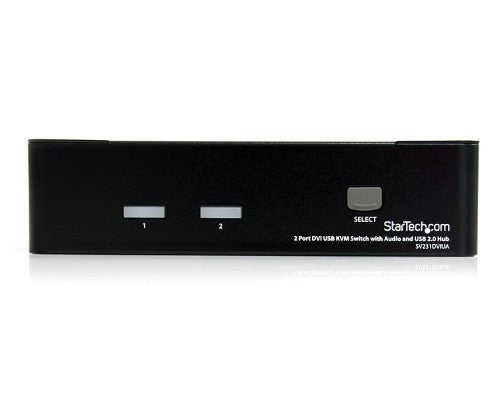 StarTech.com 2 Port DVI USB KVM Switch with Audio and USB 2.0 Hub - TAA