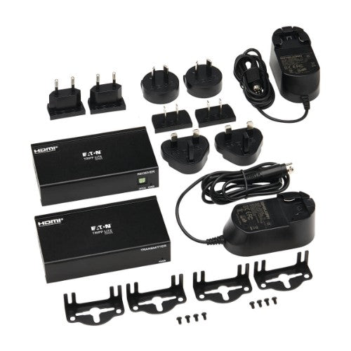 Tripp Lite B127A-2A1-BHBH 2-Port HDMI over Cat6 Extender Kit, Transmitter/Receiver - 4K 60 Hz, HDR, 4:4:4, PoC, 230 ft. (70.1 m), TAA