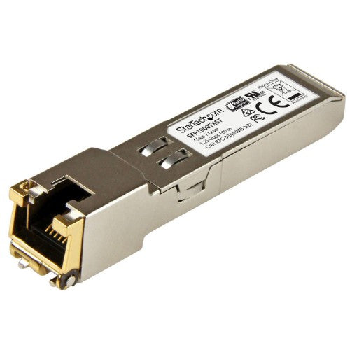 StarTech.com MSA Uncoded SFP Module - 1000BASE-TX - SFP to RJ45 Cat6/Cat5e - 1GE Gigabit Ethernet SFP - RJ-45 100m