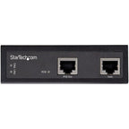 StarTech.com Industrial Gigabit PoE Injector - High Speed/High Power 90W - 802.3bt PoE++ 52V-56VDC DIN Rail UPoE/Ultra Power Over Ethernet Injector Adapter -40C to +75C Rugged - TAA