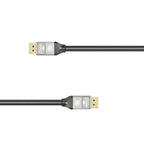 j5create JDC43 8K DisplayPort™ Cable, Black and Grey, 2 m