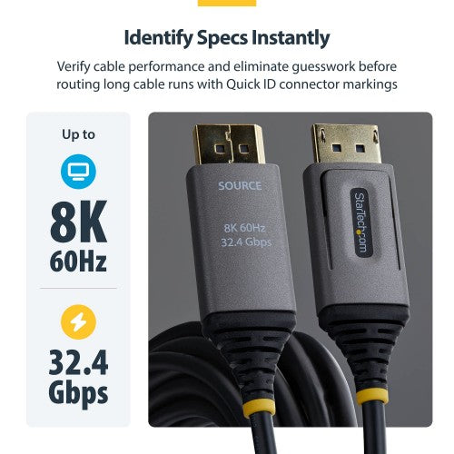 StarTech.com 8K-AOC-20M-DP-CABLE DisplayPort cable Black
