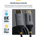 StarTech.com 8K-AOC-25M-DP-CABLE DisplayPort cable Black