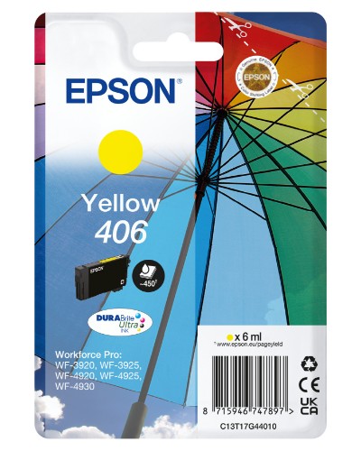 Epson C13T17G44010/406 Ink cartridge yellow 6ml for Epson  WF-3920