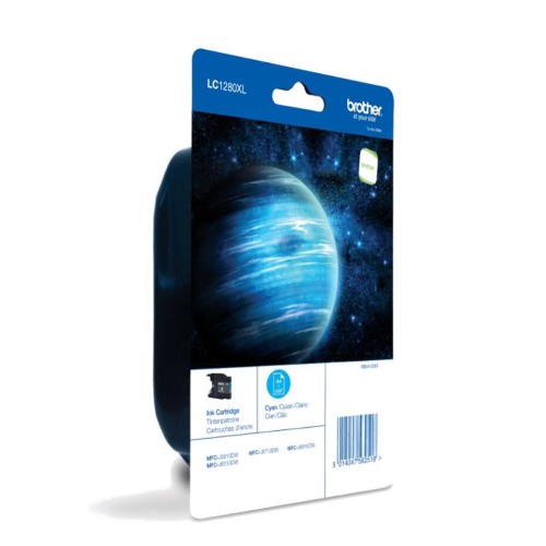Brother LC-1280XLCBP Ink cartridge cyan high-capacity Blister, 1.2K pages for Brother MFC-J 6510