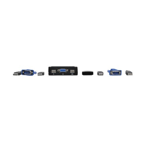 Tripp Lite B032-VU2 2-Port USB/VGA Cable KVM Switch with Cables and USB Peripheral Sharing