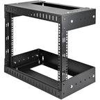 StarTech.com 2-Post 8U Heavy-Duty Wall Mount Network Rack, 19" Open Frame Server Rack with Adjustable Depth, Wall Mount Data Rack for IT / AV / Patch Panel / Computer Equipment - Cage Nuts and Screws Included