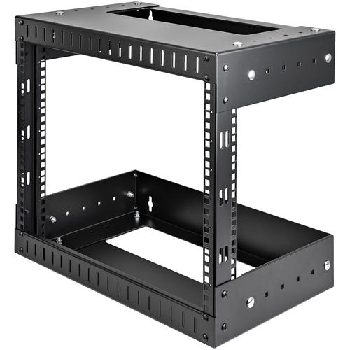 StarTech.com 2-Post 8U Heavy-Duty Wall Mount Network Rack, 19" Open Frame Server Rack with Adjustable Depth, Wall Mount Data Rack for IT / AV / Patch Panel / Computer Equipment - Cage Nuts and Screws Included