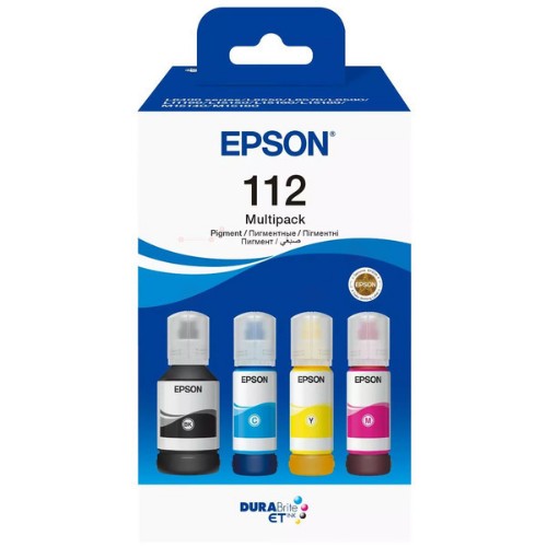 Epson C13T06C64A/112 Ink bottle multi pack Bk,C,M,Y 127ml + 3x70ml Pack=4 for Epson L 6400/M 15140