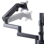 StarTech.com Desk Mount Triple Monitor Arm For Up To Three 27in Screens, VESA 75x75/100x100, Tool-Less Arm Adjustments, C-Clamp/Grommet Mount, Mechanical Spring Arm