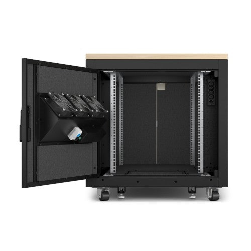 APC NetShelter Soundproof, 12U, Server Rack Enclosure, Maple