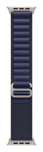 Apple 49mm Navy Alpine Loop - Medium - Natural Titanium Finish
