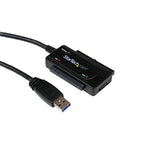 StarTech.com SATA to USB Cable, USB 10Gbps to 2.5in and 3.5in SATA I II III Hard Drive Adapter, External Converter for SSD or HDD Data Transfer