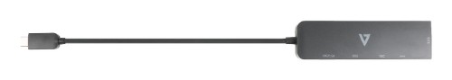 V7 2.5G Ethernet Adapter USB-C Male to USB A Female x 2, USB-C Female x1, RJ45 Female x1 Black