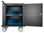 Manhattan iPad to 13", MacBook Air to 13" & Chromebook to 14" 32-bay Charging Trolley/Cart via USB-C, Also other tablets/smartphones (with device to USB-C cable), Bays 330x22x235mm, Device charging cables not included (suggest USB-C cable 356213),Cabinet