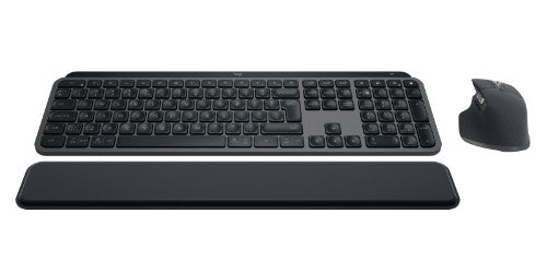 Logitech Master MX Keys Combo for Bussiness keyboard Mouse included Office RF Wireless + Bluetooth QWERTY US International Graphite
