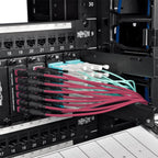 Tripp Lite N845-02M-12-MG 100G MTP/MPO Multimode OM4 Plenum-Rated Fiber Optic Cable (F/F), 12 Fiber, 40/100GBASE-SR4, Push/Pull Tabs, Magenta, 2 m