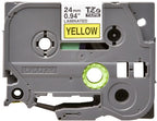 Brother TZE-651 DirectLabel black on yellow Laminat 24mm x 8m for Brother P-Touch TZ 3.5-24mm/HSE/36mm/6-24mm/6-36mm