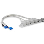StarTech.com 4 Port USB A Female Slot Plate Adapter