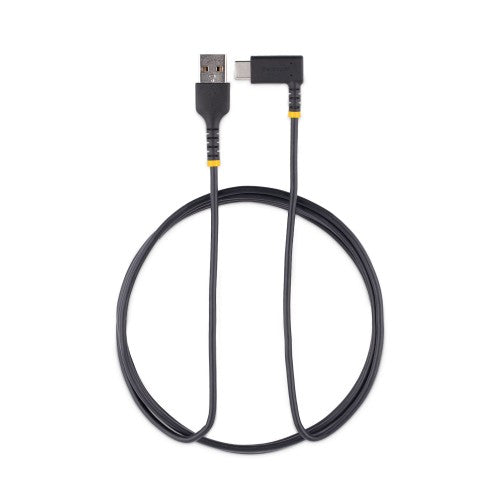 StarTech.com 6.6ft (2m) USB-A to USB-C Fast Charging Cable, Rugged, Right-Angled, Charge & Sync, 3A, USB 2.0, TPE Jacket and Aramid Fiber - USB Charging Cord