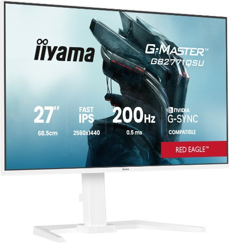 iiyama G-MASTER GB2771QSU-W1 computer monitor 68.6 cm (27") 2560 x 1440 pixels Wide Quad HD LCD White