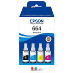 Epson C13T664640/664 Ink bottle multi pack Bk,C,M,Y 70ml 1x4500pg + 3x7500pg Pack=4 for Epson L 300/655