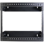 StarTech.com 2-Post 8U Heavy-Duty Wall Mount Network Rack, 19" Open Frame Server Rack with Adjustable Depth, Wall Mount Data Rack for IT / AV / Patch Panel / Computer Equipment - Cage Nuts and Screws Included
