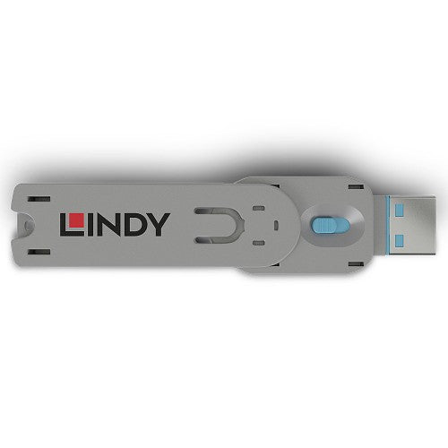 Lindy USB Type A Port Blocker Key, Blue