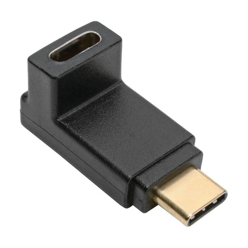Tripp Lite U420-000-F-UD USB-C Right Angle Adapter (M/F) , 3.1, Gen 2, 10 Gbps, Thunderbolt 3 Compatible, 3A Rating