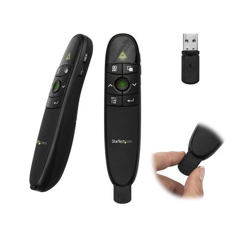 StarTech.com Wireless Presentation Remote with Green Laser Pointer - 90 ft. (27 m) - TAA