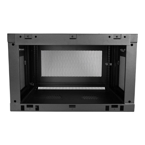 StarTech.com 2-Post 6U Wall Mount Network Cabinet with 1U Shelf, 19" Wall-Mounted Server Rack for Data / Networking / AV / Electronics / Computer Equipment, Small Vented Rack Enclosure