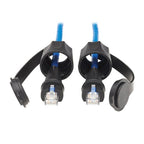 Tripp Lite N200P-023BL-IND Industrial Cat6 UTP Ethernet Cable (RJ45 M/M), 100W PoE, CMR-LP, IP68, Blue, 23 ft. (7.01 m)