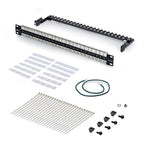 StarTech.com 48 Port 1U Blank Keystone Patch Panel with Cable Management Bar, Rackmount Cat6 Patch Panel for RJ45 STP Ethernet Network Jacks