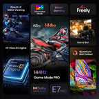 Hisense 55" E78QTUK PRO 144Hz QLED Smart AI TV with Freely