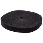 StarTech.com 25ft (7.6m) Hook and Loop Roll, Black, Cut-to-Size Reusable Cable Ties, Bulk Industrial Wire Fastener Tape, Adjustable Fabric Wraps, Reusable Self Gripping Cable Management Straps
